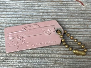VTG 1950's CHEVROLET IMPALA Advertising Key Chain Correctionville IA - Picture 1 of 2