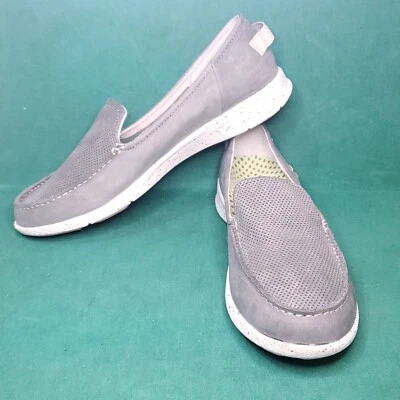 SUPERFEET WOMENS FIR LOAFER GREY 9 EU/39.5 SHOES GREEN INSOLES - Image 1 of 4