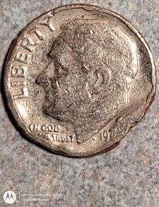 MINT ERROR 1970's Dime Ragged Clip weak strike obverse and reverse - Picture 1 of 2