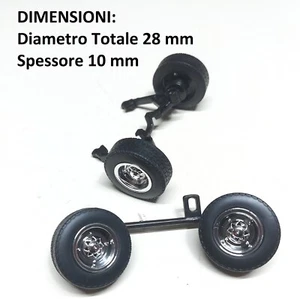 RUOTE FIAT 500 695ss abarth Road Signature scala 1/18 - NO Burago 1/16 - Foto 1 di 2