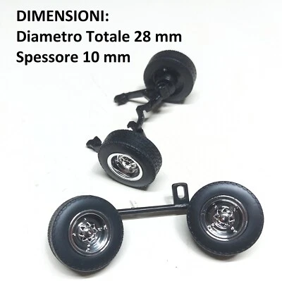 RUOTE FIAT 500 695ss abarth Road Signature scala 1/18 - NO Burago 1/16 - Immagine 1 di 2