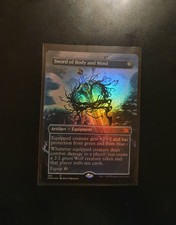 FOIL BORDERLESS Sword of Body and Mind - Double Masters (Magic/MTG) Near Mint