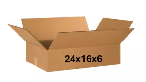 24" x 16" x 6" CARDBOARD BOX - 200 lb - SINGLE BOX - Picture 1 of 5