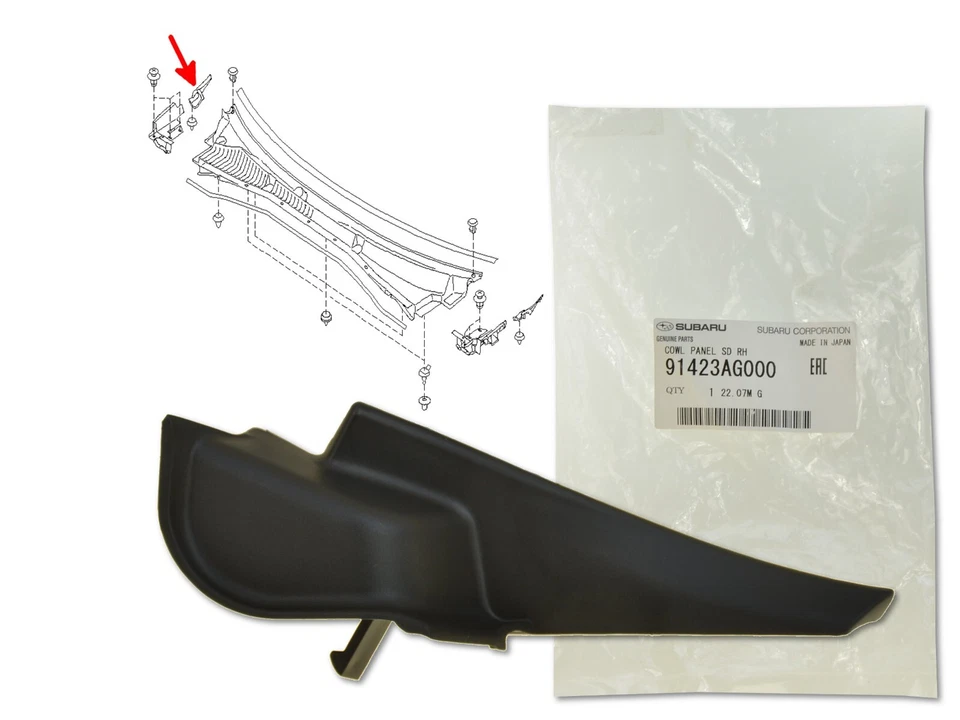 Cubierta Parabrisas Delantero Derecho 91423AG000 OE para Subaru Legacy Outback Foto 1 de 1