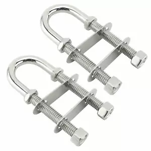 ISURE 2Pcs 304 Stainless Steel Bow Stern Eye U-Bolt Boat Rigging Cleat M10 - Bild 1 von 5