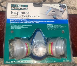 MSA Safety Works 817663 Paint and Pesticide Respirator NOS SEALED - Picture 1 of 10