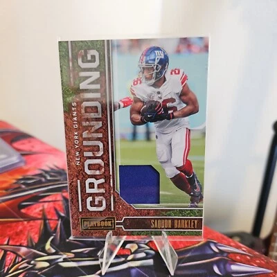 2022 Panini Playbook - Grounding Material #G-6 Saquon Barkley (MEM) - Image 1 of 2