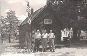 RPPC Notch MO Uncle Ike's Family Posing at Post Office 1960 - Picture 1 of 2