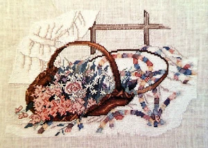 Ramo de anillo de boda - Paula Vaughan - Gráfico de punto de cruz vintage - Imagen 1 de 4