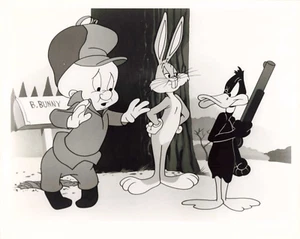 PHOTO CINEMA ANIMATION BUGS BUNNY DAFFY DUCK TIRAGE ARGENTIQUE HD 25 x 20 CM - Photo 1/2
