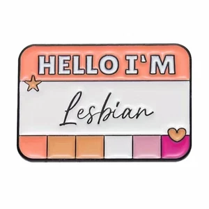 Lesbian Pride Pin Gay Rights LGBTQ 1.2in x 0.8in NEW - Picture 1 of 2