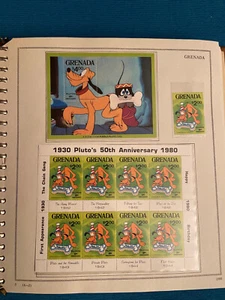 FRANCOBOLLI TEMATICA DISNEY GRENADA 1980 PLUTO - Foto 1 di 1