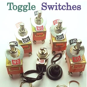 Panel Toggle Rocker Switch Screw Terminals Car Dash Waterproof Cover 250V 15A UK - Picture 1 of 10