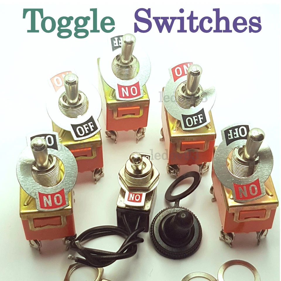 Panel Toggle Rocker Switch Screw Terminals Car Dash Waterproof Cover 250V 15A UK - Image 1 of 1