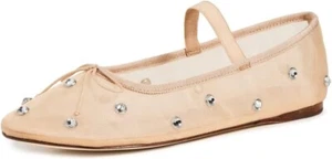 Loeffler Randall Z1166 Women's Caramel/Clear Leonie Soft Ballet Flats Size 10.5B - Picture 1 of 5