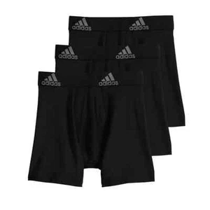 Adidas L127918 Boys Black Performance Climalite 3-Pack Boxer Brief Size S/6-8 - Picture 1 of 4