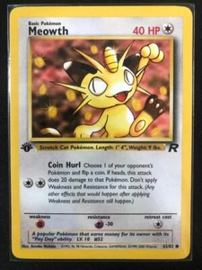 Pokemon 1. Edition 62/82 Meowth Team Rocket NM NM - Bild 1 von 2