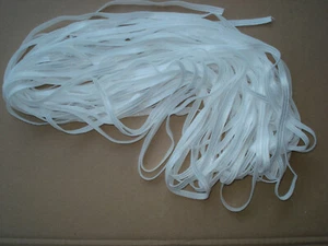 Elastique couture blanc plat 6mm masque caoutchouc lien protection au choix - Imagen 1 de 14