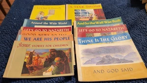 Christian Bible Story Books Preschool -11 Books - Bible Stories - Vintage 1950 - Picture 1 of 2
