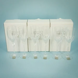 Mikasa Etched Glass Stemmed Flute Wine Glass Flutes Discontinued Set Lot of 6 - Picture 1 of 6