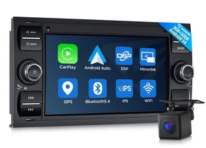 Carplay Android 14 Autoradio Für Ford Focus Transit S/C-Max Kuga Mondeo GPS Navi - Bild 1 von 20