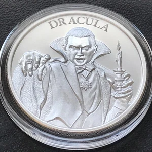 1 oz. 2023 DRACULA Vintage Horror Serie Stempelglanz Medaillen .999 Feinsilber - Bild 1 von 8