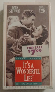 It’s a Wonderful Life (VHS, 1990) James Stewart – Factory Sealed Classic - Picture 1 of 2
