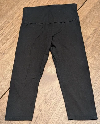 Leggings capri negros de maternidad para mujer, Love by Gap, grandes Foto 1 de 4