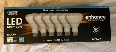 Feit Electric BR30 Enhance Daylight LED Dimmable Bulbs, 6-Pack - Image 1 of 4