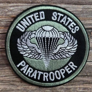 United States Paratrooper Military Army Embroidered Iron On Patch - Picture 1 of 2