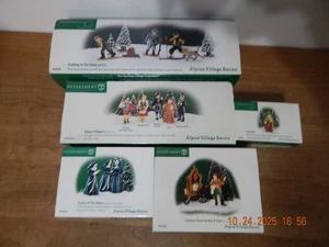 Dept 56 Serie Villaggio Alpino TREKKING NELLA NEVE PAESANI OROLOGIO A CUCÙ SORELLA - Foto 1 di 3