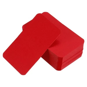 100Pcs Blank Paper Business Cards 3.5" x 2" Small Index Flash Cards Note Red - Picture 1 of 7