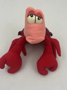 Juguete de peluche vintage Walt Disney World Disneyland Sirenita Sebastián Cangrejo 9" - Imagen 1 de 5