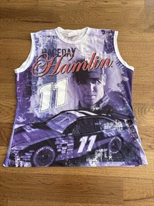 Denny Hamlin NASCAR #11 Women’s XL Extra Large Sleeveless All Over Print Shirt - Picture 1 of 7