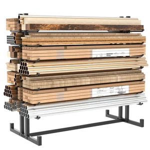 Estante de almacenamiento de madera de 7 niveles de alta resistencia - 2000 lb órgano de tubo ajustable con clasificación de carga - Imagen 1 de 7