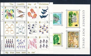 LS55838 Guernsey Victor Hugo exile twelve days of christmas sheets MNH - Picture 1 of 1