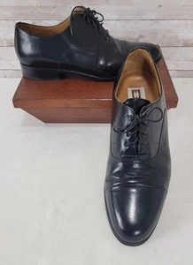 Magnanni Shoes Mens 10 M Black Leather Cap Toe Oxfords Classic Dress Made Spain - Bild 1 von 17
