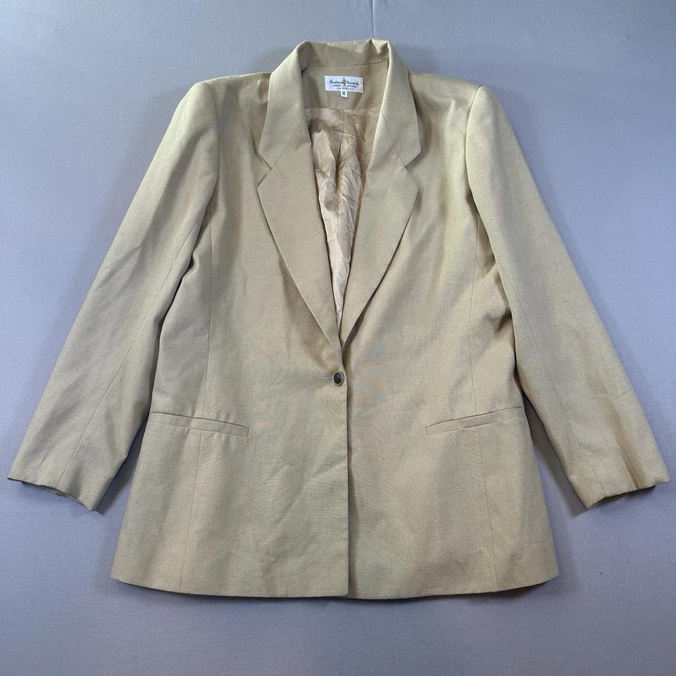 ACADEMY AWARD CLOTHES WOMENS GOLD/Beige BLAZER SZ 10 1970s - Imagem 1 de 4