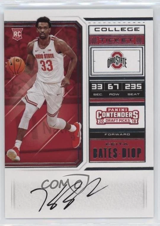 2018 Contenders Draft Picks College Ticket Keita Bates-Diop #75 Rookie Auto RC - Image 1 of 2