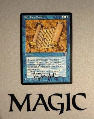 1 x Merchant Scroll Homelands MTG Card Signed by Artist Liz Danforth 1995 - Image 1 of 2