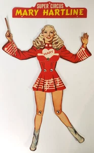 Super Circus Mary Hartline Brad Articulated Paper Puppet 1950s Marionette - Picture 1 of 10