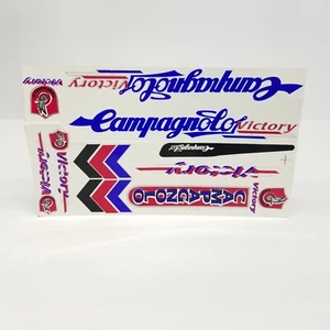 Juego de calcomanías Campagnolo Victoria bicicleta ciclismo azul rojo Italia - Imagen 1 de 8