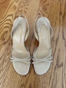 Ann Taylor Made In Italy LEATHER high heels SIZE 6, Leather Upper/Sole - Picture 1 of 2