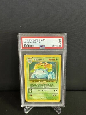 2000 Pokemon Base Set 2 Venusaur Holo 18/130 PSA 7 NM - Image 1 of 2