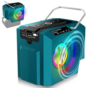 Tragbarer Blue-tooth Lautsprecher Musikbox mit USB und Typ-C für Makita 18V Akku - Bild 1 von 13