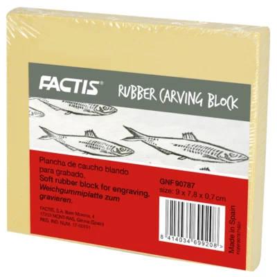 FACTIS Rubber Carving Block - Gummi-Schnitzblock 90x78x7mm