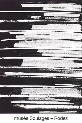 PIERRE SOULAGES Tinta sobre Papel, 1995 23.75" x 15.75" Litografía Offset 2022 Abstra Foto 1 de 4