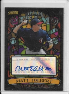 2008 Matt Tolbert Rookie Autograph Baseball Card #BTA-MTO Minnesota Twins - Imagen 1 de 2
