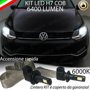KIT LAMPADE ANABBAGLIANTI LED VOLKSWAGEN POLO 6C 6R LED H7 6000K XENON XENO - Foto 1 di 2