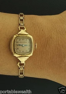 BULOVA 18mm Ladies Wrist Watch 14K Rose Rolled Gold Filled/Plated Mechanical - Picture 1 of 12